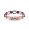 Load image into Gallery viewer, unique-vintage-eternity-diamond-ring-with-pink-sapphire-in-rose-gold-FDEWB8376BGSADRPI-NL-RG.jpg