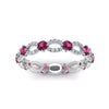 Load image into Gallery viewer, unique-vintage-eternity-diamond-ring-with-pink-sapphire-in-white-gold-FDEWB8376BGSADRPI-NL-WG.jpg