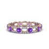 Load image into Gallery viewer, unique-vintage-eternity-diamond-ring-with-purple-topaz-in-rose-gold-FDEWB8376BGVITO-NL-RG.jpg