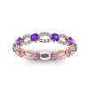 Load image into Gallery viewer, unique-vintage-eternity-diamond-ring-with-purple-topaz-in-rose-gold-FDEWB8376BGVITO-NL-RG.jpg