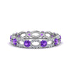 Load image into Gallery viewer, unique-vintage-eternity-diamond-ring-with-purple-topaz-in-white-gold-FDEWB8376BGVITO-NL-WG.jpg