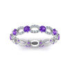 Load image into Gallery viewer, unique-vintage-eternity-diamond-ring-with-purple-topaz-in-white-gold-FDEWB8376BGVITO-NL-WG.jpg