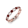 Load image into Gallery viewer, unique-vintage-eternity-diamond-ring-with-ruby-in-rose-gold-FDEWB8376BGRUDR-NL-RG.jpg