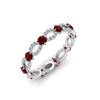 Load image into Gallery viewer, unique-vintage-eternity-diamond-ring-with-ruby-in-white-gold-FDEWB8376BGRUDR-NL-WG.jpg
