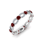Load image into Gallery viewer, unique-vintage-eternity-diamond-ring-with-ruby-in-white-gold-FDEWB8376BGRUDR-NL-WG.jpg
