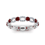 Load image into Gallery viewer, unique-vintage-eternity-diamond-ring-with-ruby-in-white-gold-FDEWB8376BGRUDR-NL-WG.jpg

