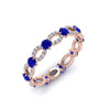 Load image into Gallery viewer, unique-vintage-eternity-diamond-ring-with-sapphire-in-rose-gold-FDEWB8376BGSABL-NL-RG.jpg