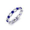 Load image into Gallery viewer, unique-vintage-eternity-diamond-ring-with-sapphire-in-white-gold-FDEWB8376BGSABL-NL-WG.jpg