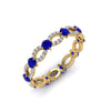 Load image into Gallery viewer, unique-vintage-eternity-diamond-ring-with-sapphire-in-yellow-gold-FDEWB8376BGSABL-NL-YG.jpg