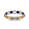 Load image into Gallery viewer, unique-vintage-eternity-diamond-ring-with-sapphire-in-yellow-gold-FDEWB8376BGSABL-NL-YG.jpg