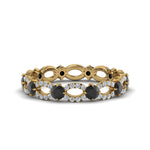 Load image into Gallery viewer, unique-vintage-eternity-ring-with-black-diamond-in-yellow-gold-FDEWB8376BGBLACK-NL-YG.jpg
