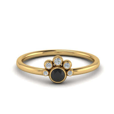 Unusual Gemstone Bezel Set Engagement Ring