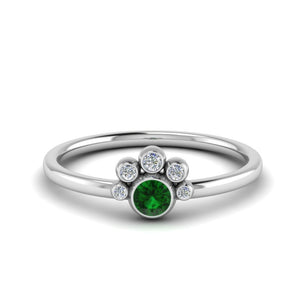 Unusual Gemstone Bezel Set Engagement Ring