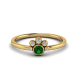 Load image into Gallery viewer, unusual-emerald-bezel-set-engagement-ring-in-yellow-gold-FD72035RORGEM-NL-YG.jpg
