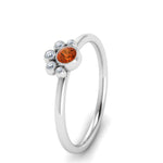 Load image into Gallery viewer, unusual-orange-sapphire-bezel-set-engagement-ring-in-white-gold-FD72035RORGOS-NL-WG.jpg
