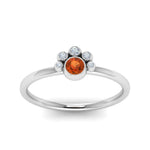 Load image into Gallery viewer, unusual-orange-sapphire-bezel-set-engagement-ring-in-white-gold-FD72035RORGOS-NL-WG.jpg
