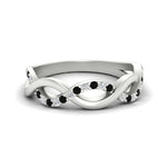 Load image into Gallery viewer, unusual-round-diamond-wedding-rings-with-black-diamond-in-white-gold-FD-1122BGBLACK-NL-WG.jpg

