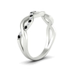 Load image into Gallery viewer, unusual-round-diamond-wedding-rings-with-black-diamond-in-white-gold-FD-1122BGBLACK-NL-WG.jpg
