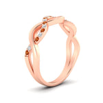 Load image into Gallery viewer, unusual-round-diamond-wedding-rings-with-orange-sapphire-in-rose-gold-FD-1122BGSAOR-NL-RG.jpg
