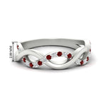 Load image into Gallery viewer, unusual-round-diamond-wedding-rings-with-ruby-in-white-gold-FD-1122BGRUDR-NL-WG.jpg
