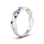 Load image into Gallery viewer, unusual-round-diamond-wedding-rings-with-sapphire-in-white-gold-FD-1122BGSABL-NL-WG.jpg
