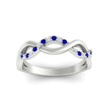 Load image into Gallery viewer, unusual-round-diamond-wedding-rings-with-sapphire-in-white-gold-FD-1122BGSABL-NL-WG.jpg
