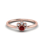 Load image into Gallery viewer, unusual-ruby-bezel-set-engagement-ring-in-rose-gold-FD72035RORGRD-NL-RG.jpg
