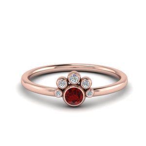 Unusual Gemstone Bezel Set Engagement Ring
