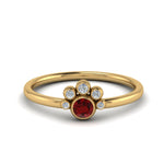 Load image into Gallery viewer, unusual-ruby-bezel-set-engagement-ring-in-yellow-gold-FD72035RORGRD-NL-YG.jpg
