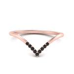 Load image into Gallery viewer, v-shape-black-diamond-stacking-wedding-band-in-rose-gold-FD9936BGBLACK-NL-RG.jpg
