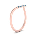 Load image into Gallery viewer, v-shape-blue-topaz-stacking-wedding-band-in-rose-gold-FD9936BGICBLTO-NL-RG.jpg
