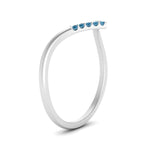 Load image into Gallery viewer, v-shape-blue-topaz-stacking-wedding-band-in-white-gold-FD9936BGICBLTO-NL-WG.jpg
