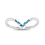 Load image into Gallery viewer, v-shape-blue-topaz-stacking-wedding-band-in-white-gold-FD9936BGICBLTO-NL-WG.jpg
