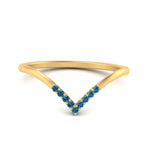 Load image into Gallery viewer, v-shape-blue-topaz-stacking-wedding-band-in-yellow-gold-FD9936BGICBLTO-NL-YG.jpg
