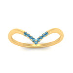 Load image into Gallery viewer, v-shape-blue-topaz-stacking-wedding-band-in-yellow-gold-FD9936BGICBLTO-NL-YG.jpg
