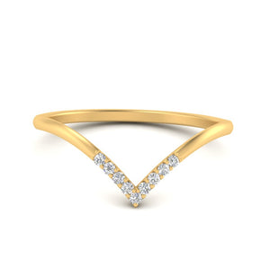 V Shape Stacking Wedding Band
