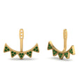 Thumbnail 39 - v-shape-earlobe-emerald-jackets-in-yellow-gold-FDEAR9305GEMGR-NL-YG.jpg