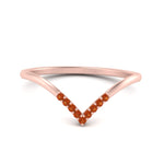 Load image into Gallery viewer, v-shape-orange-sapphire-stacking-wedding-band-in-rose-gold-FD9936BGSAOR-NL-RG.jpg
