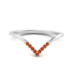 Load image into Gallery viewer, v-shape-orange-sapphire-stacking-wedding-band-in-white-gold-FD9936BGSAOR-NL-WG.jpg
