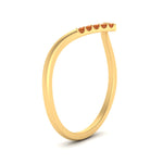 Load image into Gallery viewer, v-shape-orange-sapphire-stacking-wedding-band-in-yellow-gold-FD9936BGSAOR-NL-YG.jpg

