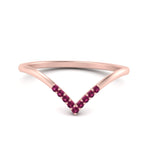 Load image into Gallery viewer, v-shape-pink-sapphire-stacking-wedding-band-in-rose-gold-FD9936BGSADRPI-NL-RG.jpg
