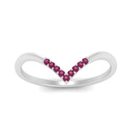 Load image into Gallery viewer, v-shape-pink-sapphire-stacking-wedding-band-in-white-gold-FD9936BGSADRPI-NL-WG.jpg
