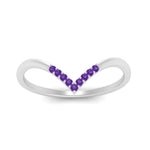 Load image into Gallery viewer, v-shape-purple-topaz-stacking-wedding-band-in-white-gold-FD9936BGVITO-NL-WG.jpg
