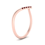Load image into Gallery viewer, v-shape-ruby-stacking-wedding-band-in-rose-gold-FD9936BGRUDR-NL-RG.jpg
