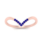 Load image into Gallery viewer, v-shape-sapphire-stacking-wedding-band-in-rose-gold-FD9936BGSABL-NL-RG.jpg
