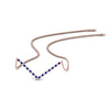 Load image into Gallery viewer, v-shaped-diamond-necklace-with-blue-sapphire-in-FD-PD8345GSABL-NL-RG