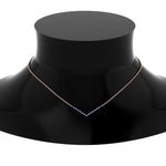 Load image into Gallery viewer, v-shaped-diamond-necklace-with-blue-sapphire-in-FD-PD8345GSABL-NL-RG
