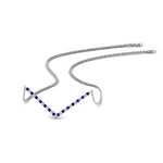 Load image into Gallery viewer, v-shaped-diamond-necklace-with-blue-sapphire-in--FD-PD8345GSABL-NL-WG
