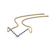Load image into Gallery viewer, v-shaped-diamond-necklace-with-blue-sapphire-in--FD-PD8345GSABL-NL-YG