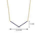 Load image into Gallery viewer, v-shaped-diamond-necklace-with-blue-sapphire-in--FD-PD8345GSABL-NL-YG
